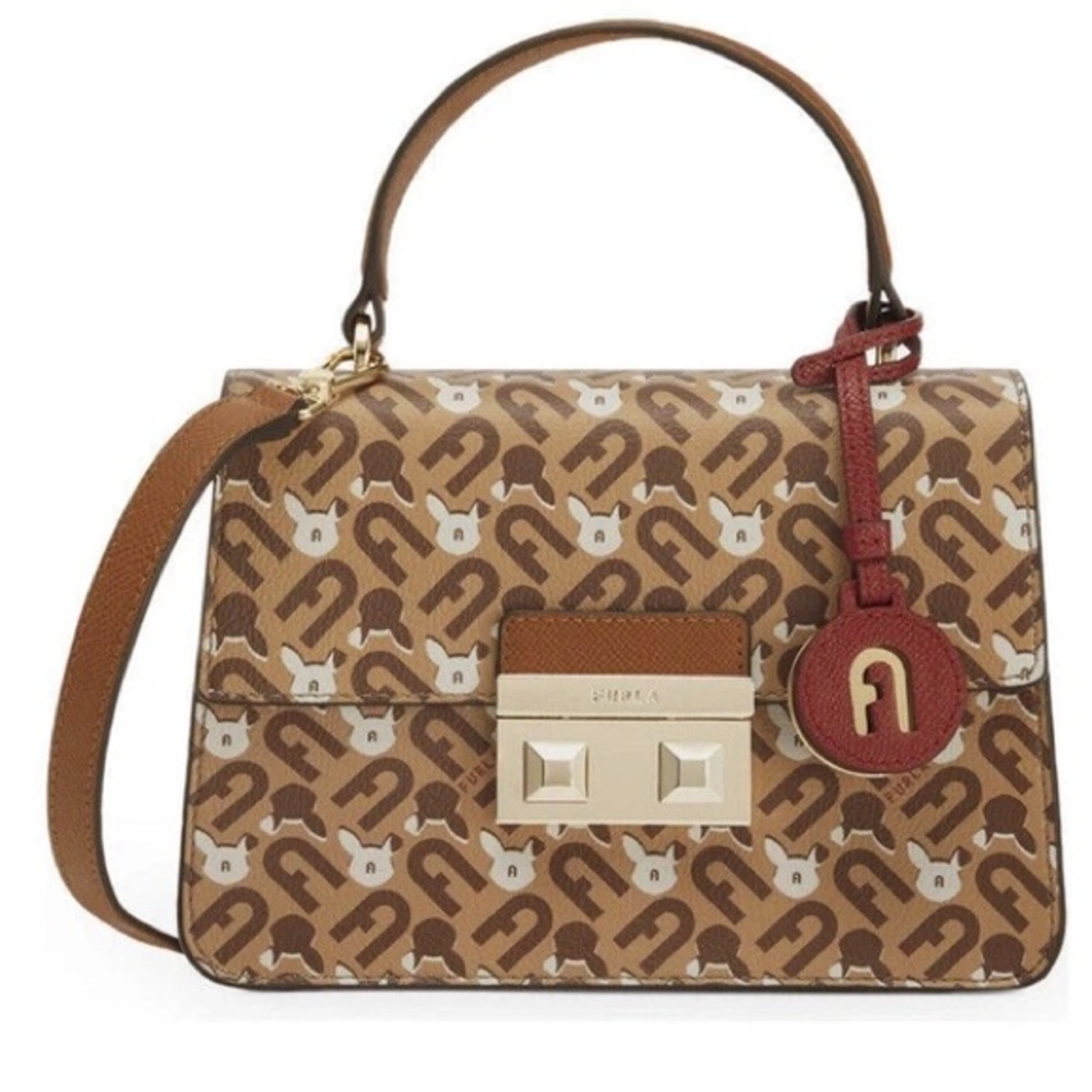 Furla Brown Monogrammed Women's Bag Like New